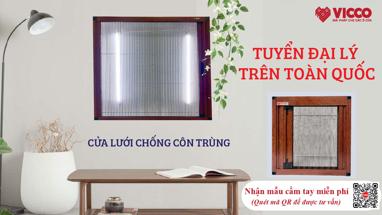 Tận hưởng không gian thoáng mát cùng lưới chống côn trùng cửa sổ