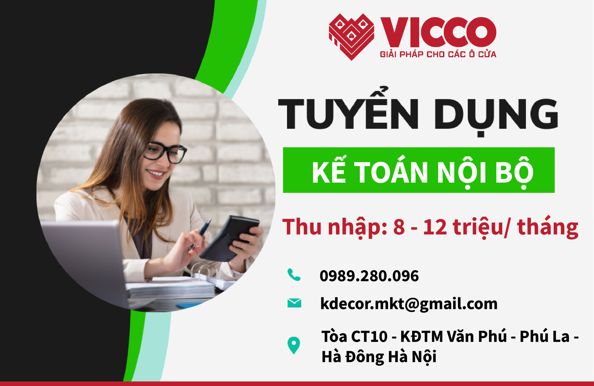 [VICCO] Tuyển dụng kế toán nội bộ