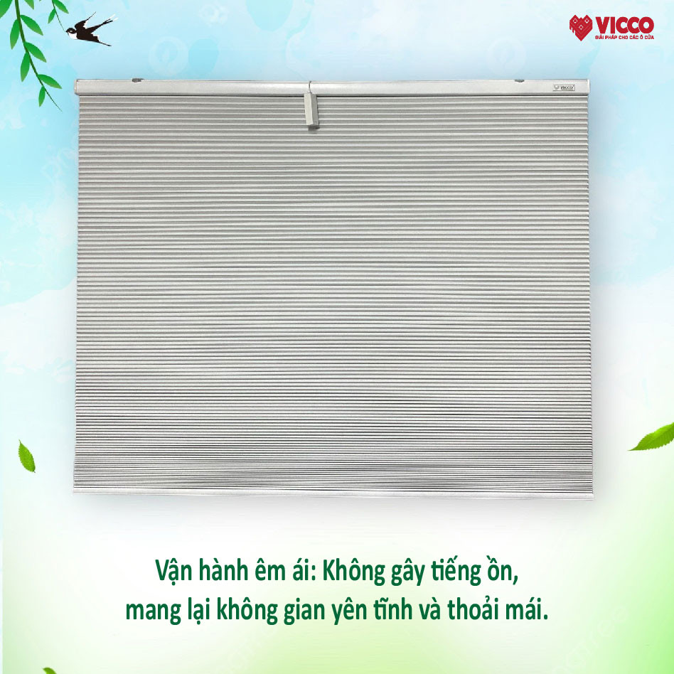 Rèm Tổ Ong tự động 𝐕𝐈𝐂𝐂𝐎 - Thiết kế hiện đại, sang trọng