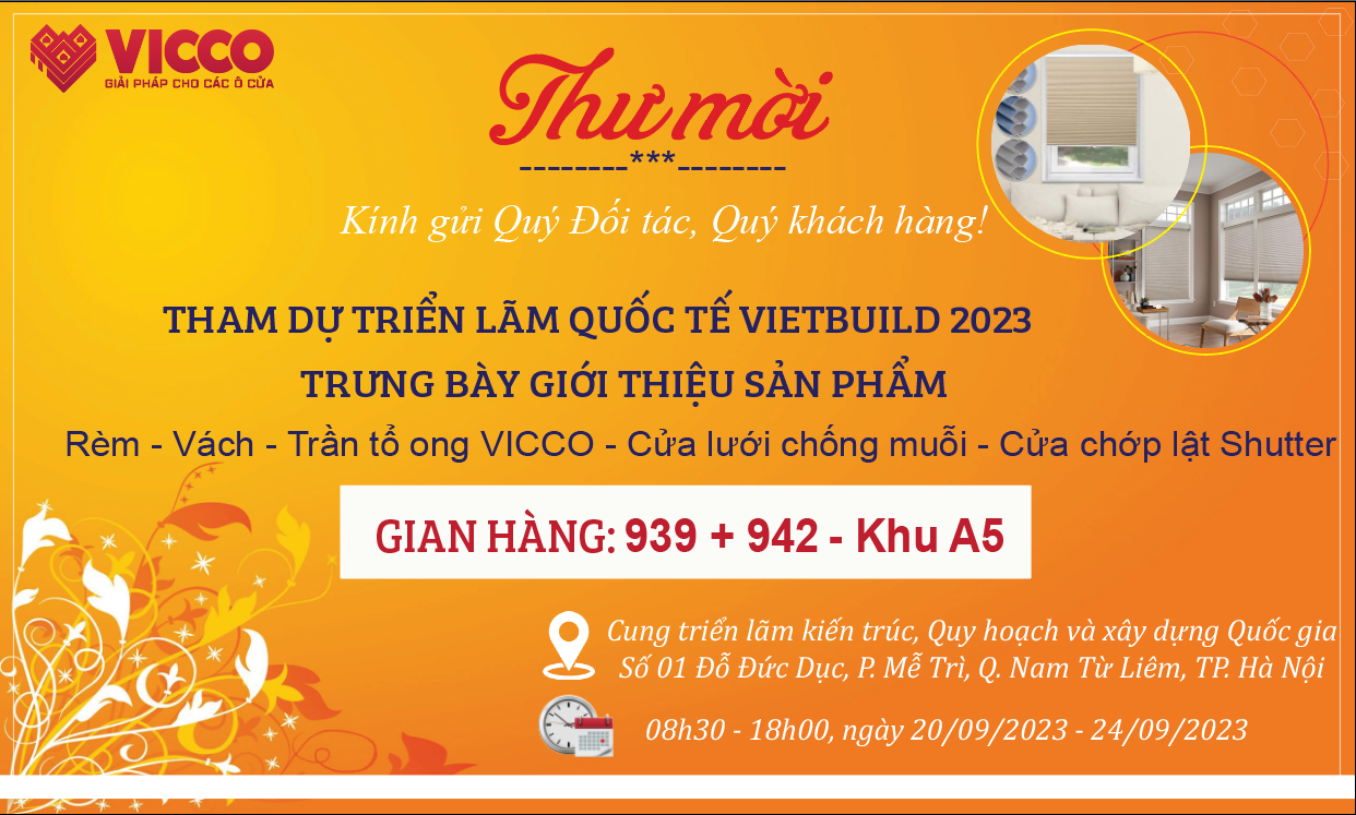 THƯ MỜI THAM QUAN TRIỂN LÃM VIETBUILD 2023