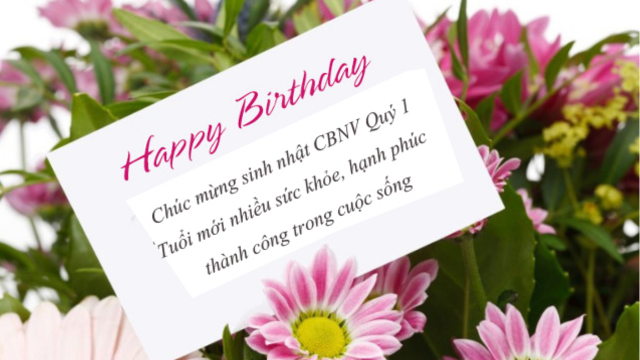 Chúc mừng Sinh nhật CBNV quý I
