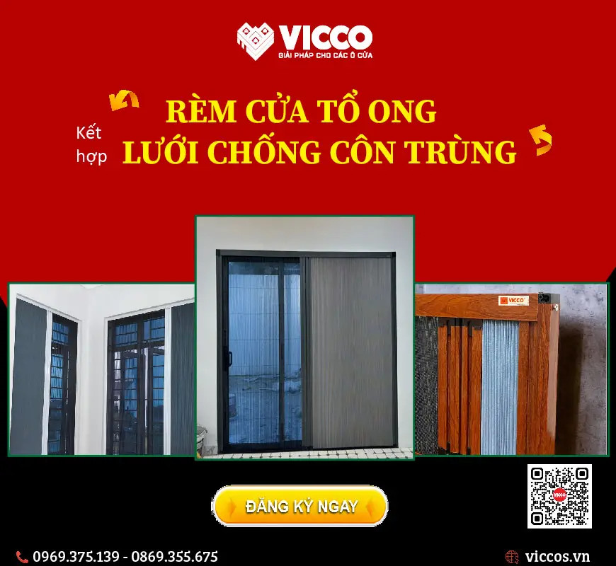 Mẫu cửa lưới chống muỗi và vách ngăn tổ ong cách nhiệt 2 trong 1 - Giải pháp hoàn hảo cho không gian sống