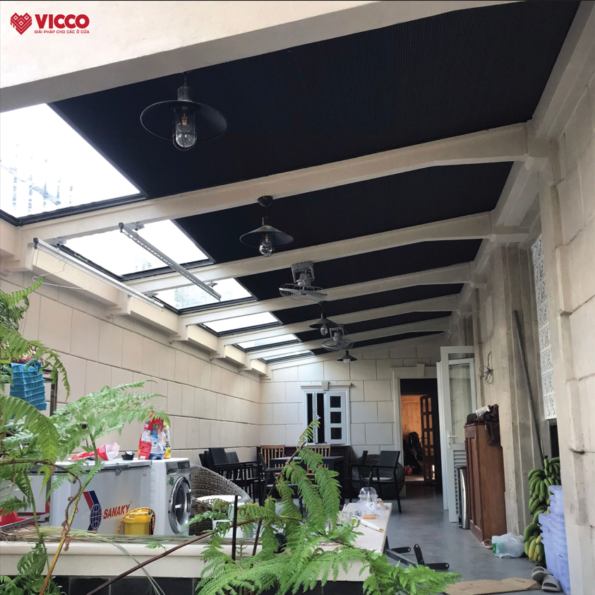 Lắp đặt Rèm che giếng trời tự động tại Thảo Điền - Quận 2 - TP HCM