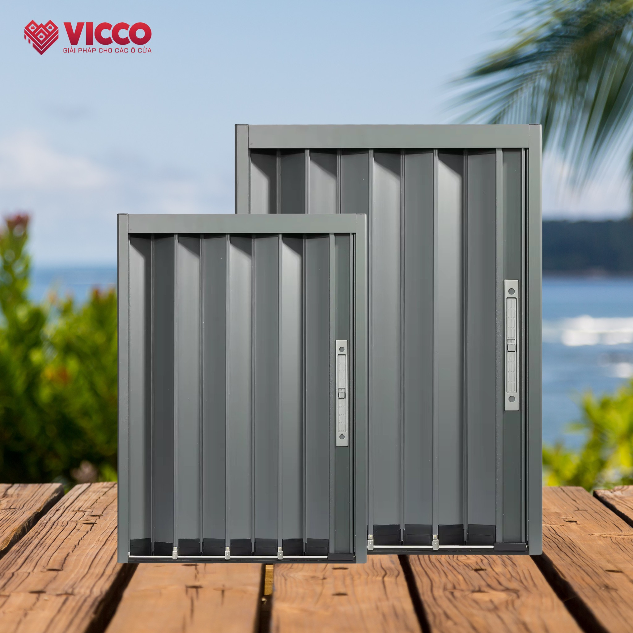 CỬA XẾP LÁ NHÔM HỆ V NEW – PHIÊN BẢN CẢI TIẾN VƯỢT TRỘI