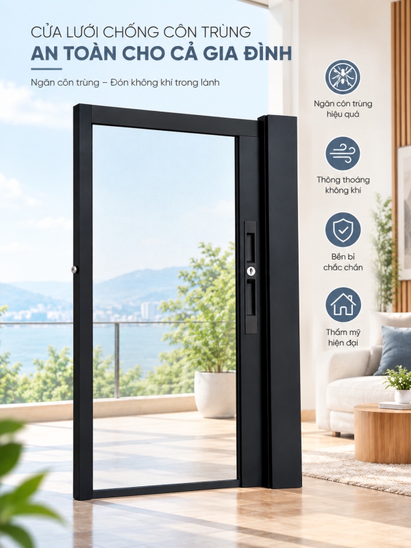 Cửa Lưới Cuốn Chống Bung Mép Hệ Z60