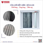 Cửa lưới Hệ 32 LUX xếp 1 bên