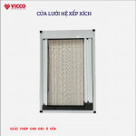 Cửa lưới xếp 1 cánh không ray - 2 xích