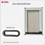 Cửa lưới xếp 1 cánh không ray - 2 xích